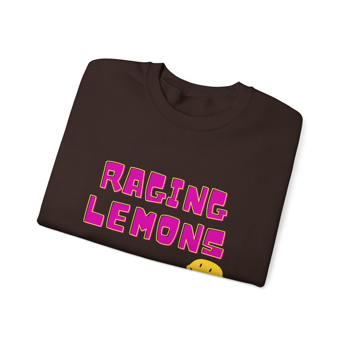 Raging Lemons Retro Graphic Crewneck Sweatshirt | Cute Lemon Pullover | Unisex Vintage-Inspired Sweatshirt