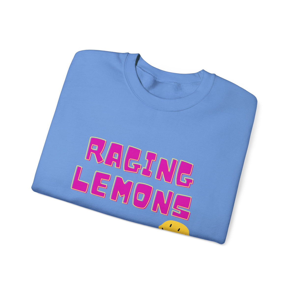 Raging Lemons Retro Graphic Crewneck Sweatshirt | Cute Lemon Pullover | Unisex Vintage-Inspired Sweatshirt