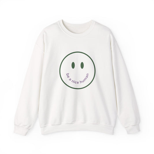 Retro Smiley Face Crewneck Sweatshirt | Minimalist Graphic Pullover | Raging Lemons Positive Vibes Sweatshirt
