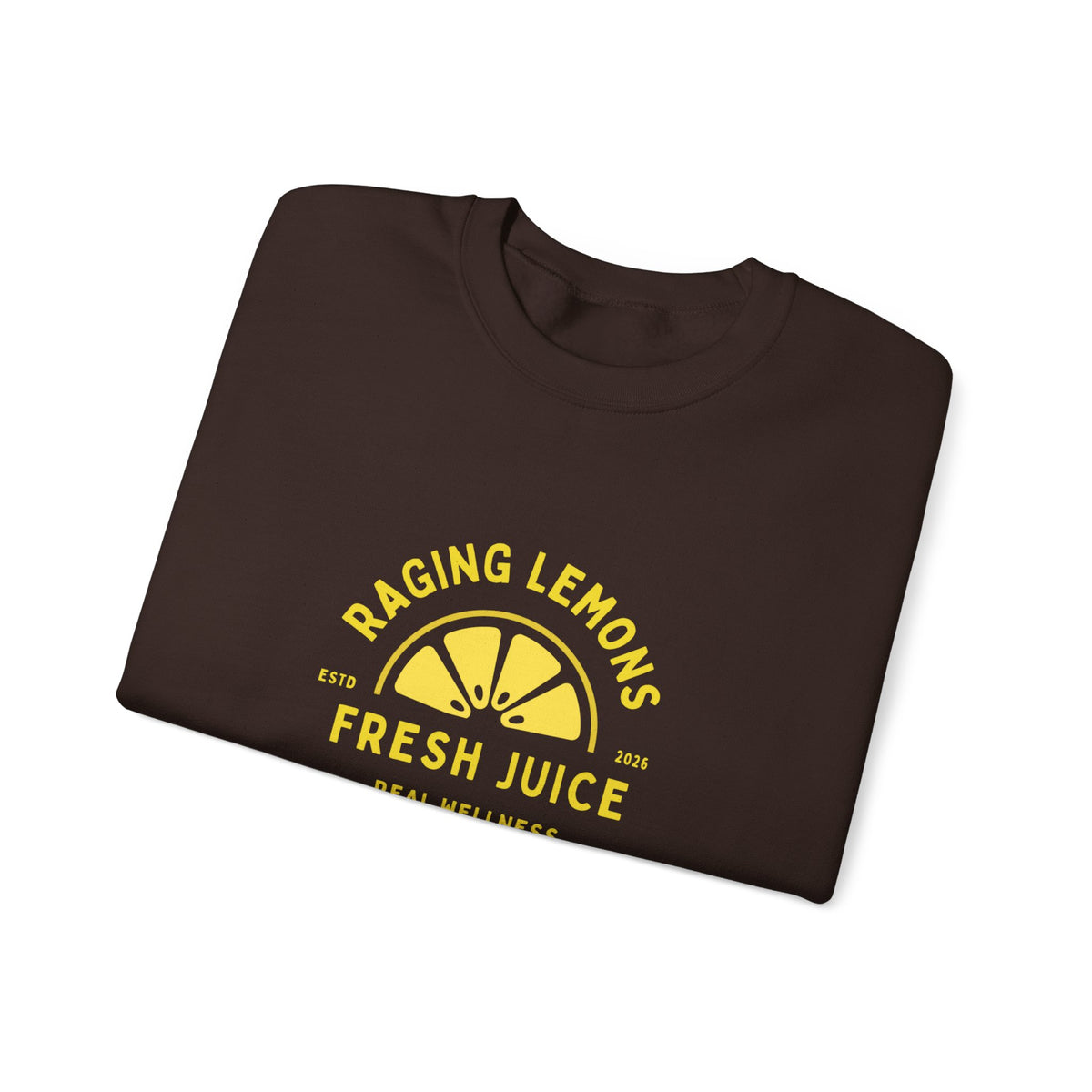 Raging Lemons Retro Lemon Graphic Crewneck Sweatshirt | Fresh Juice Vintage Wellness Pullover